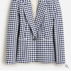 J Crew woman’s Blue Checkered Blazer, new without tags, size 14.